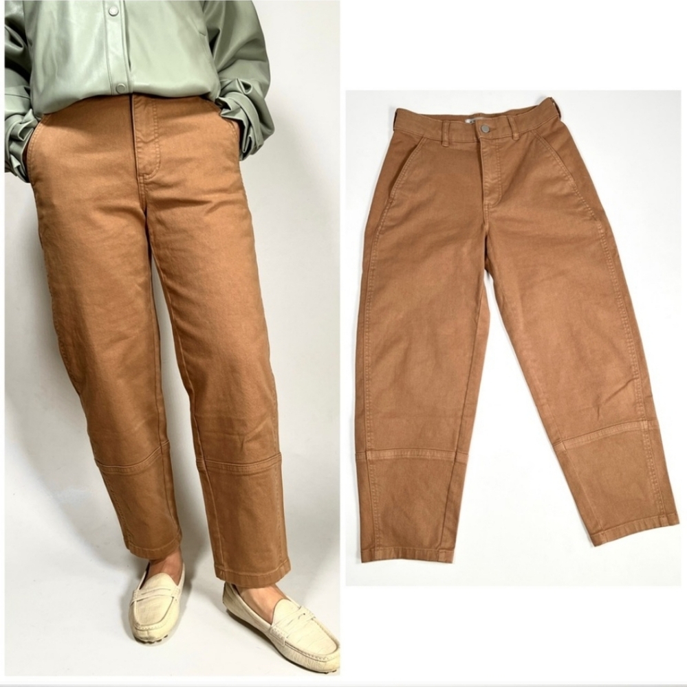 NWOT Everlane organic cotton utility barrel tan trouser pants jeans sz 2